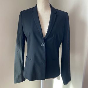 Elie Tahari Black Single Button Blazer